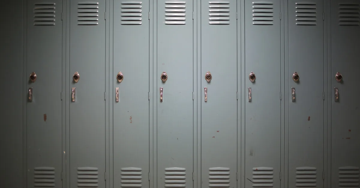 gray lockers